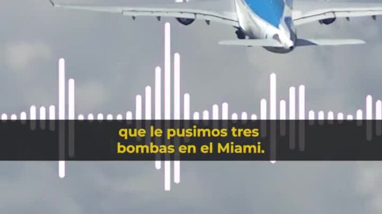 El audio por la amenaza de bomba en un avión de Aerolíneas