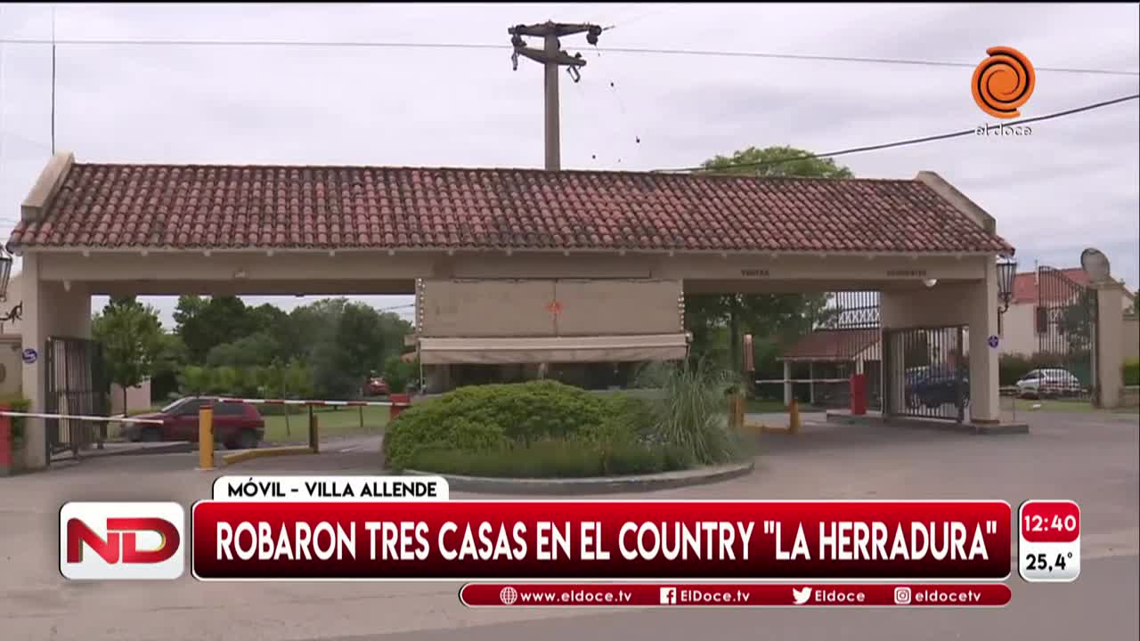 Robaron tres casas en el Country La Herradura de Villa Allende