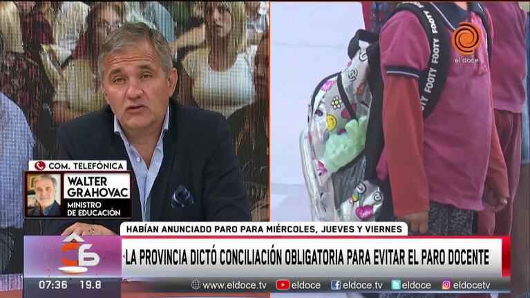 Conciliación obligatoria para los docentes: Grahovac insistió en encontrar “una salida”