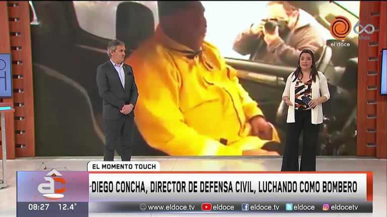 La emoción de Diego Concha por el esfuerzo de los bomberos