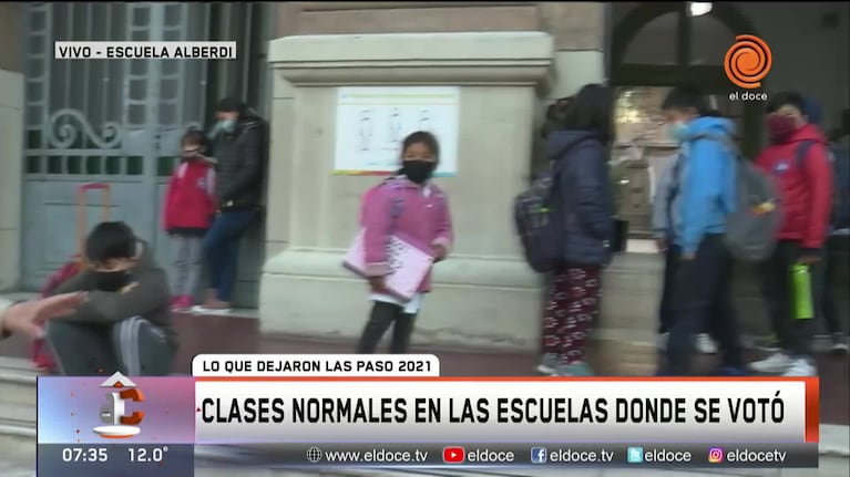 Córdoba: tras las PASO, las escuelas vuelven a tener clases normales