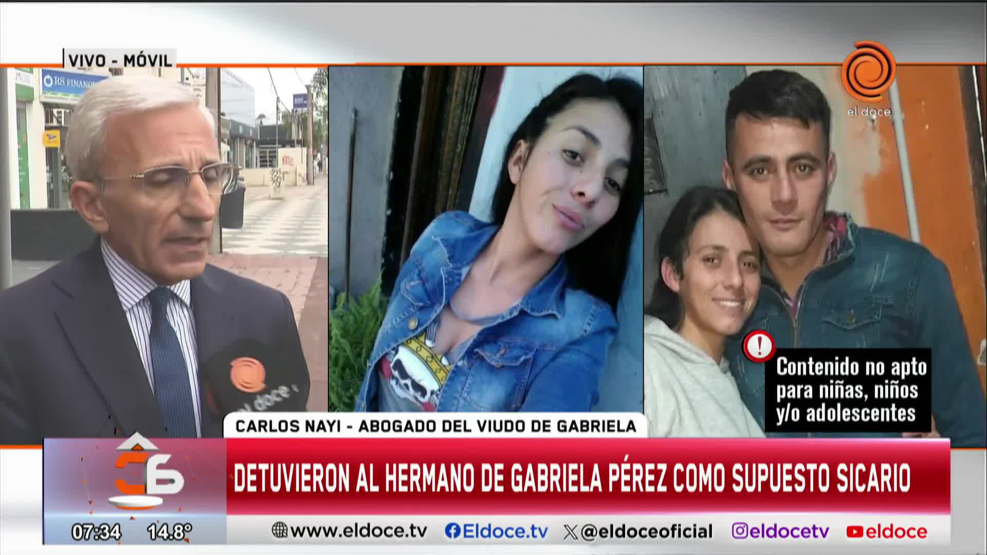 La reacción de la pareja Gabriela Pérez al conocer la detención del hermano de la víctima