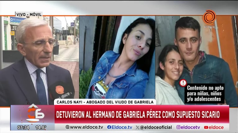 La reacción de la pareja Gabriela Pérez al conocer la detención del hermano de la víctima