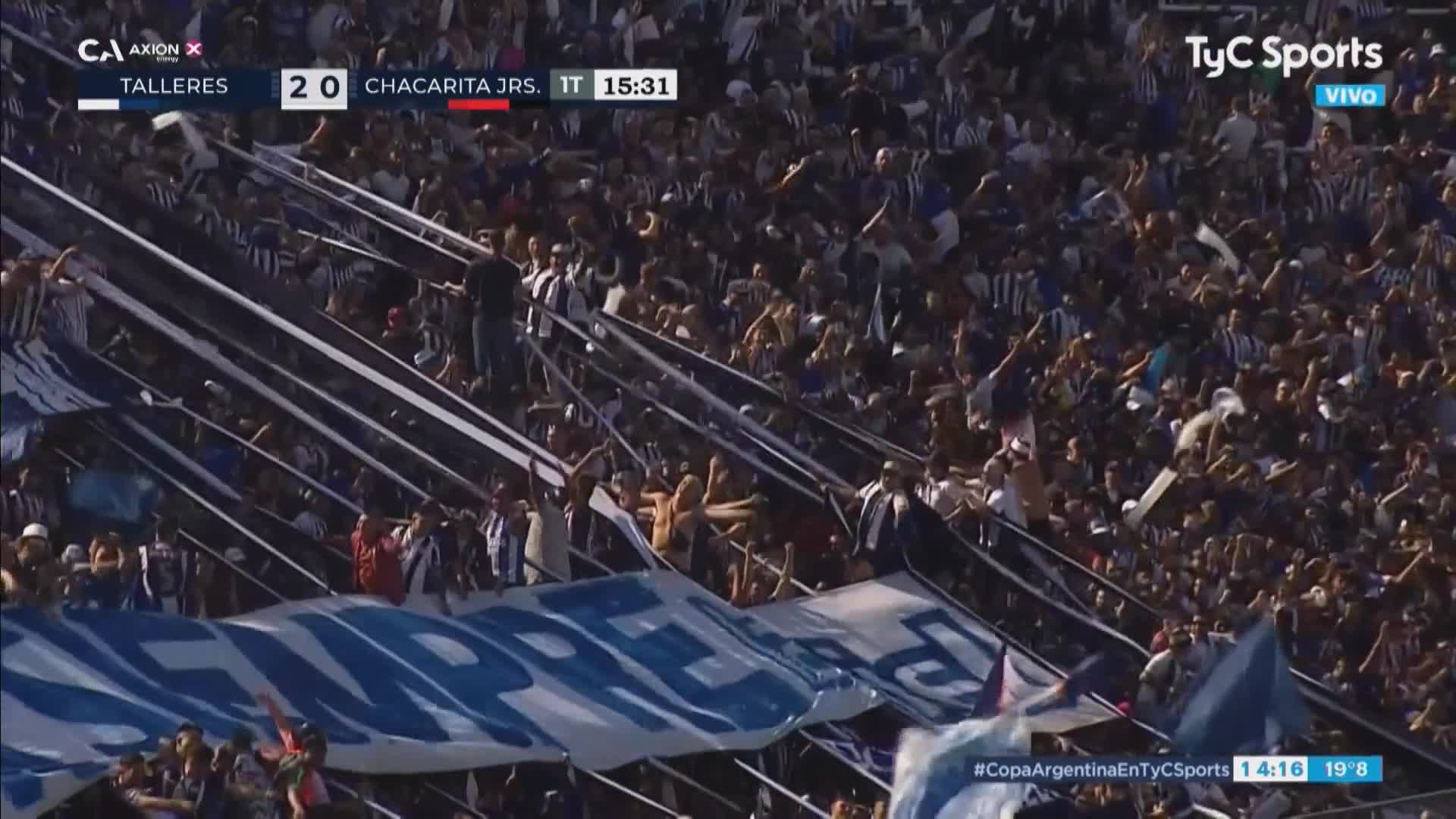 Golazo de Bustos para el segundo de Talleres