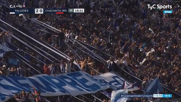 Golazo de Bustos para el segundo de Talleres