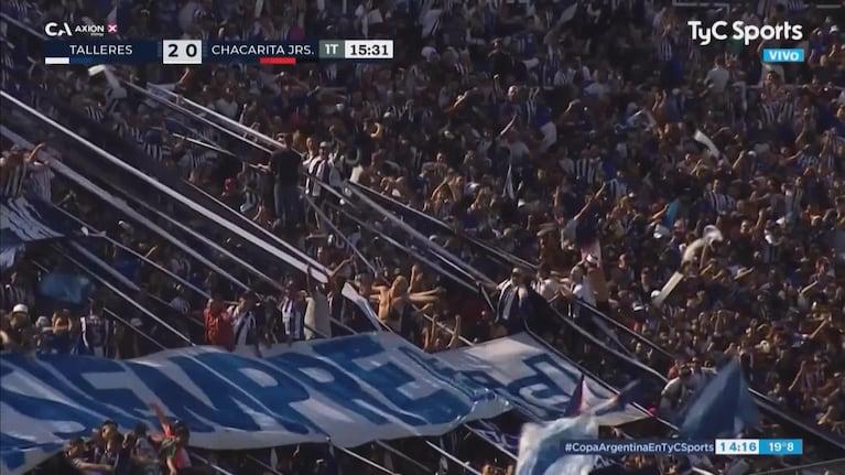 Golazo de Bustos para el segundo de Talleres