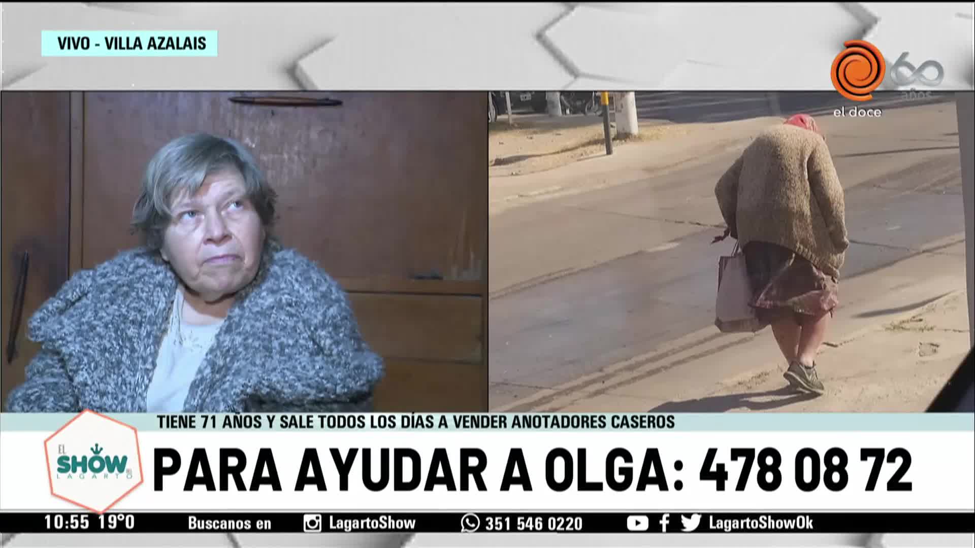 Una jubilada sale a vender anotadores para sobrevivir