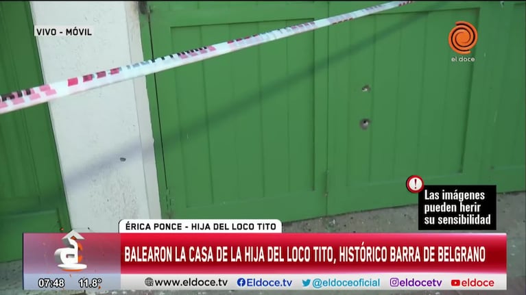 La hija del Loco Tito tras la balacera: "Siento miedo e impotencia"