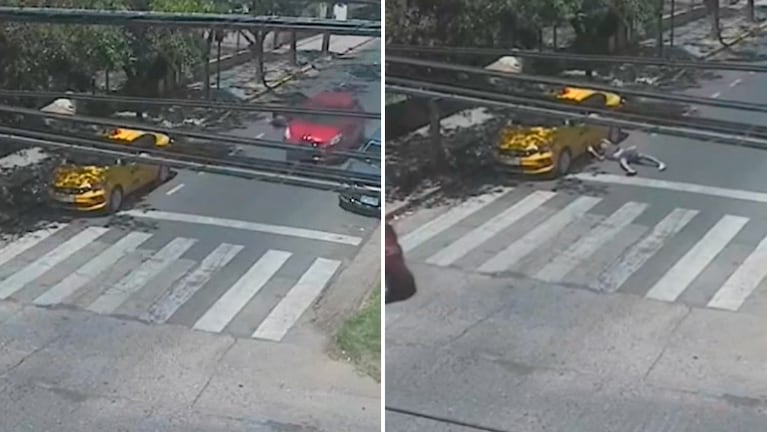 Pactó una compra por Facebook, quisieron robarle y se tiró de un auto en movimiento para zafar: video