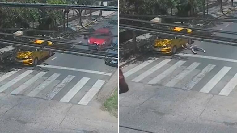 Pactó una compra por Facebook, quisieron robarle y se tiró de un auto en movimiento para zafar: video
