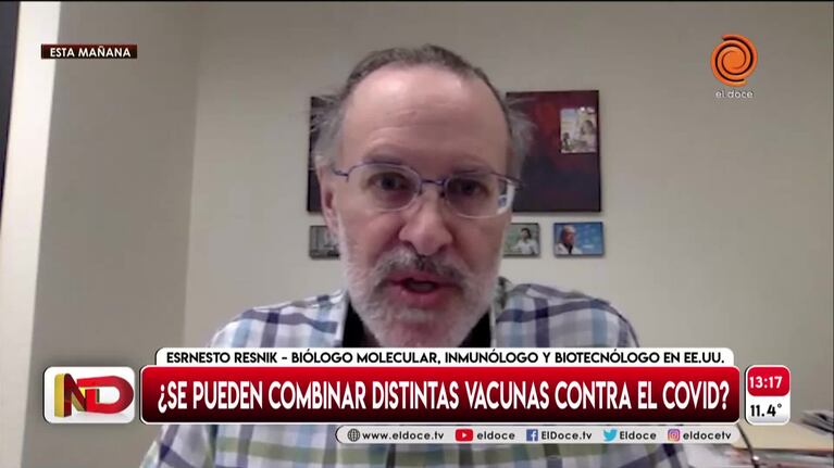 Vacunas: científico avaló la seguridad de la posible combinación de dosis