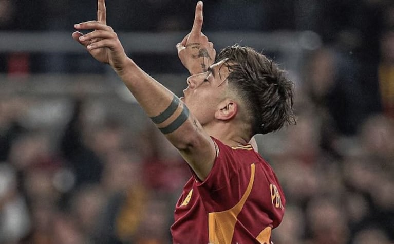 El doblete de Dybala en la goleada de la Roma