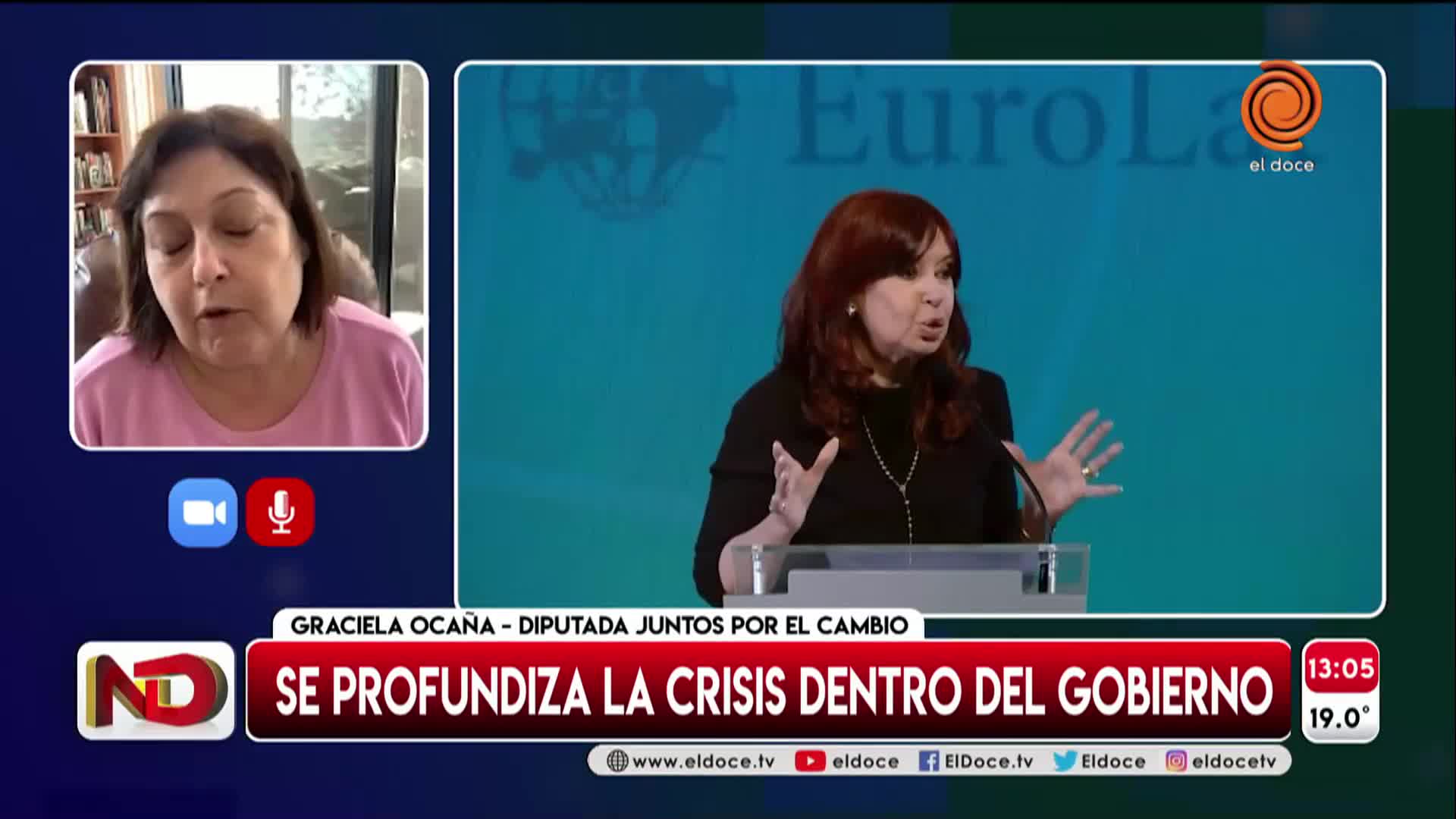 Graciela Ocaña catalogó de "grave" la crisis interna del Gobierno