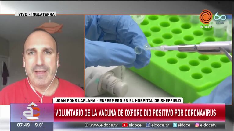 Un voluntario de la vacuna de Oxford dio positivo de coronavirus