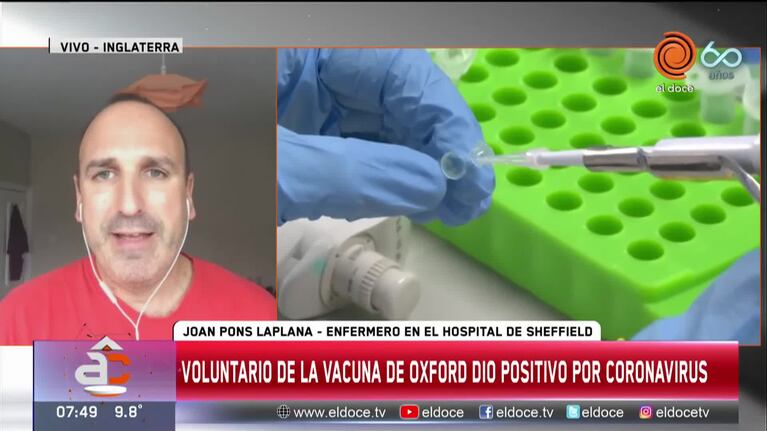 Un voluntario de la vacuna de Oxford dio positivo de coronavirus
