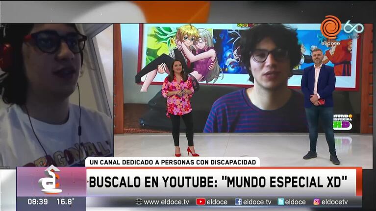 La historia de Octavio, un joven con discapacidad que tiene su propio canal de Youtube