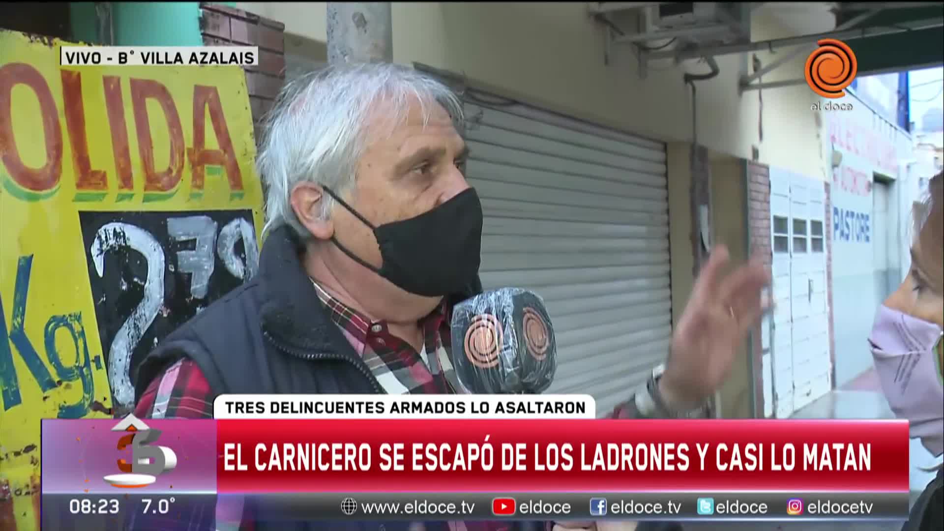 Robo en una carnicería: "Pensé que me iban a pegar un tiro"