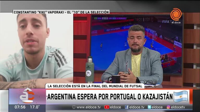La alegría de "Kiki" Vaporaki, el 10 de la Selección de futsal
