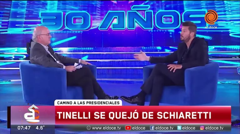 Marcelo Tinelli enojado con Schiaretti y la política