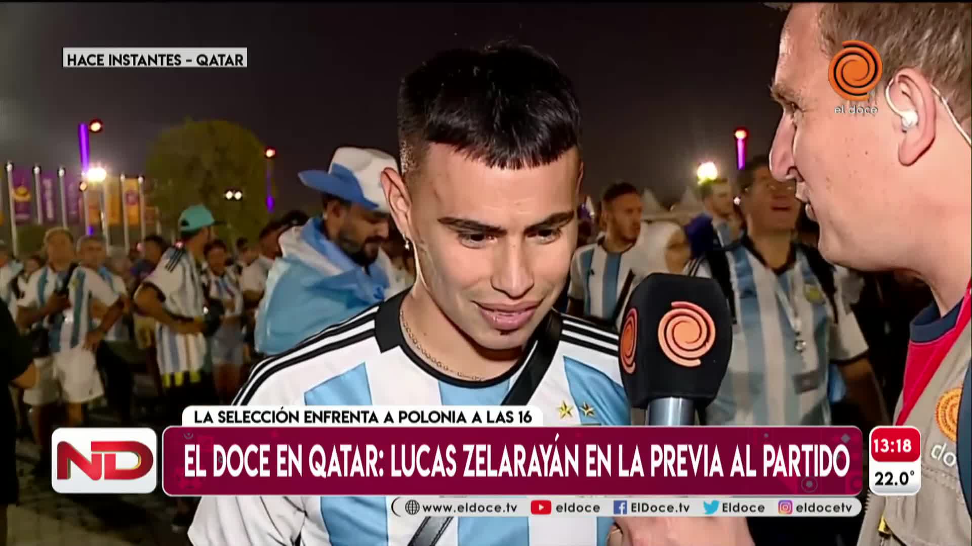 El Chino Zelarayán habló con El Doce antes del partido de Argentina