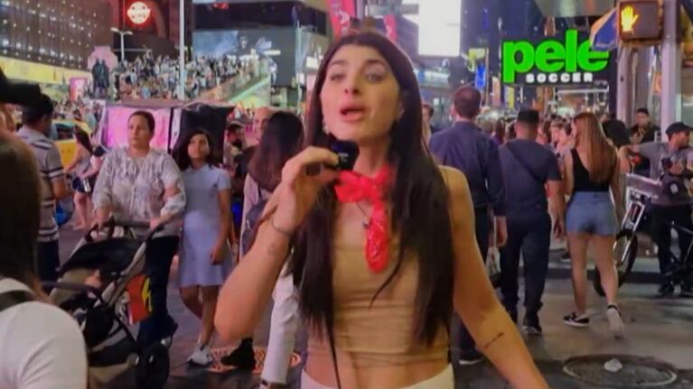Messi, Milei y el Papa: la encuesta de Flor Ferrero a estadounidenses en Times Square