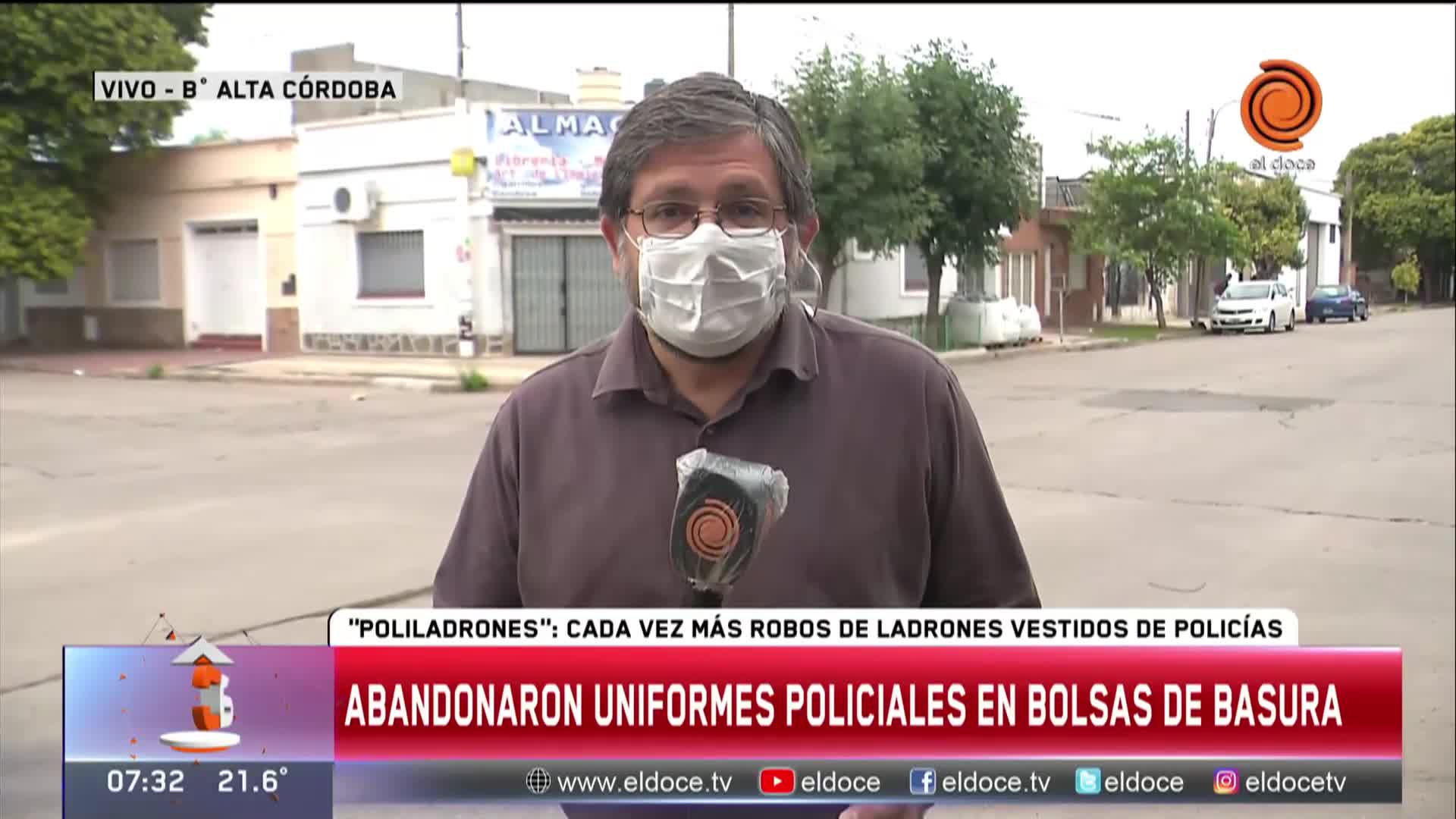 Ola de asaltos: tiraron una bolsa con uniformes de policía