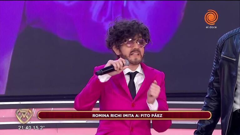La desopilante imitación de Romina Ricci de Fito Páez, su ex marido