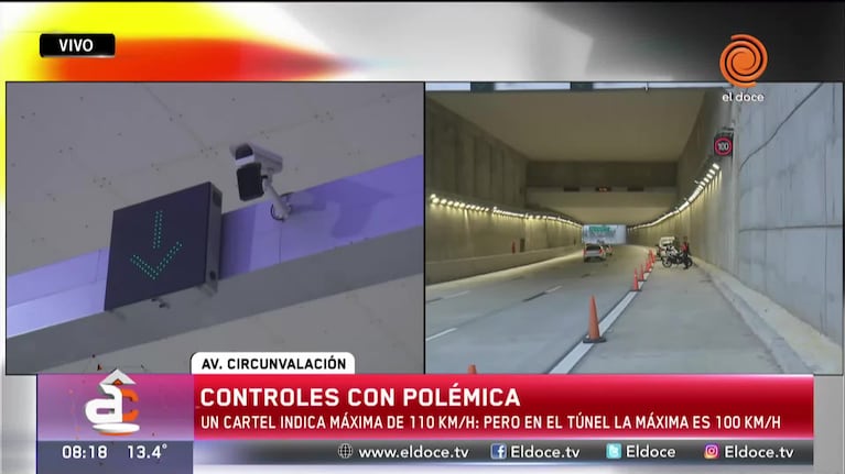 Cámaras para controlar la velocidad en el túnel de la Mujer Urbana