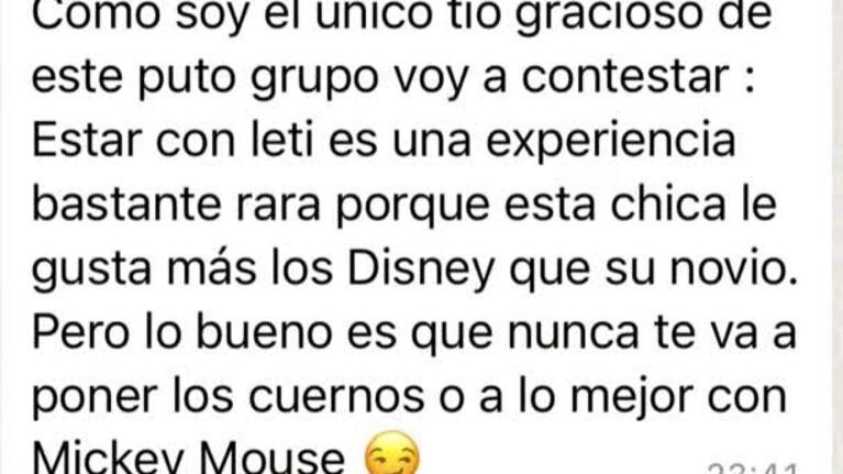 Creó un grupo con sus ex para hacerles una pregunta