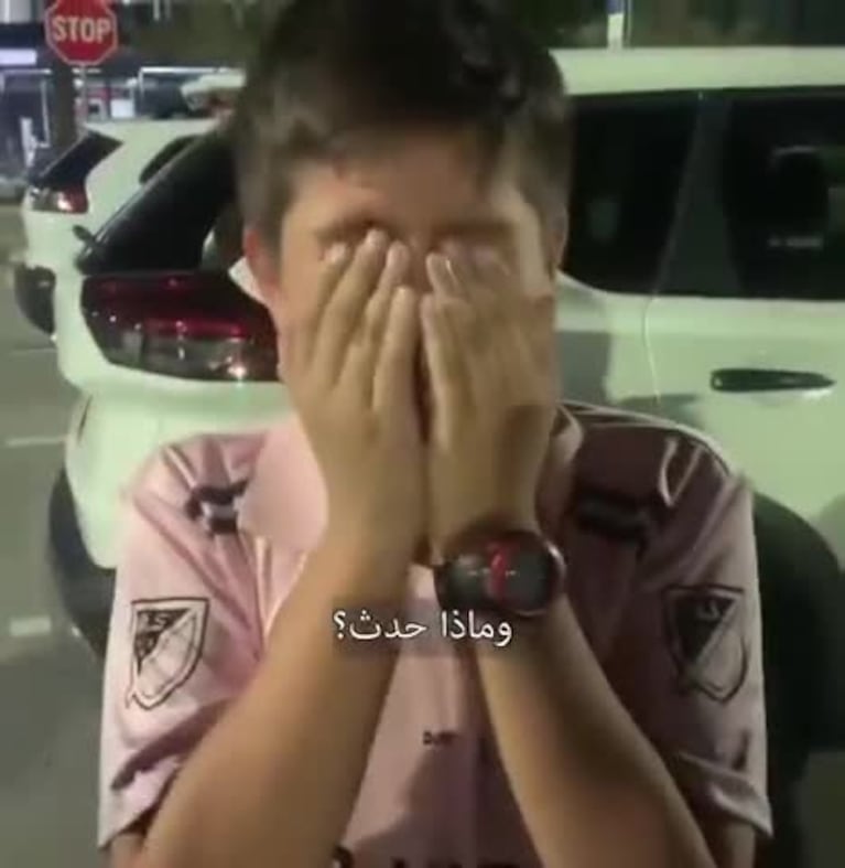 La emoción de un nene que conoció a Messi