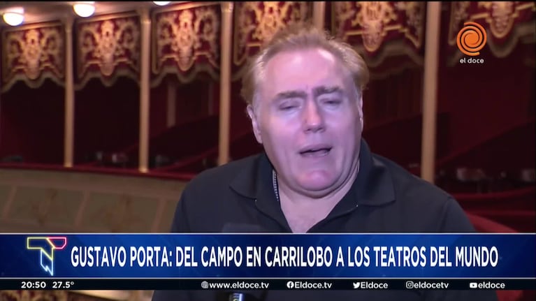 Gustavo Porta vuelve a Córdoba y recordó su vida en su campo de Carrilobo