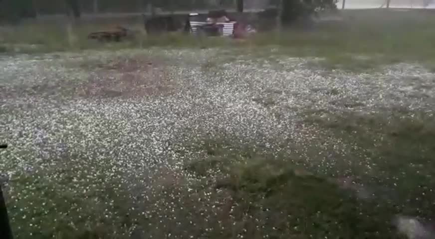 Lluvia y granizo en Río Cuarto