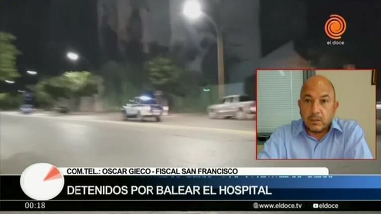 El fiscal Gieco aclaró que hay un solo detenido por la balacera al hospital de San Francisco