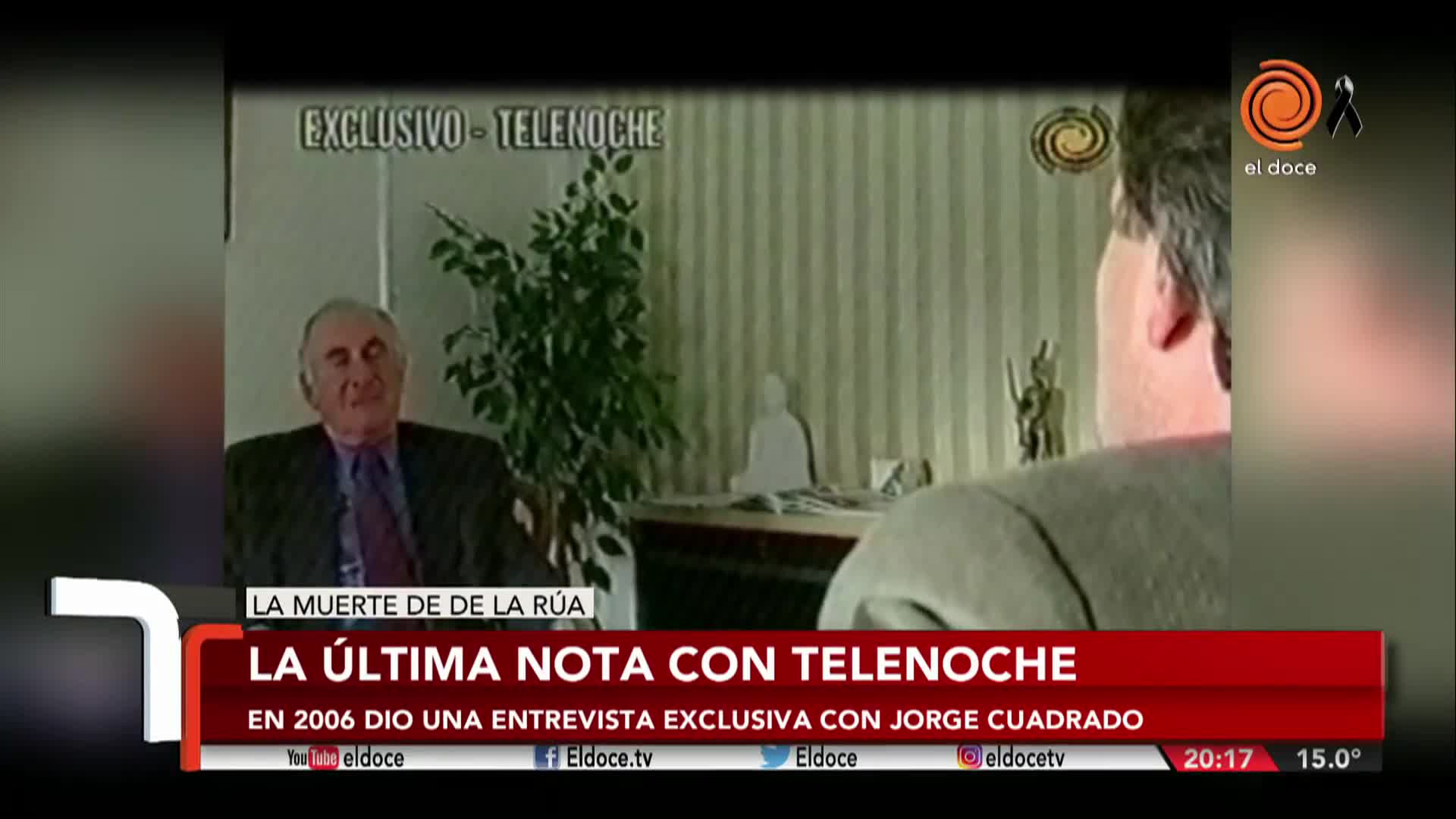 La entrevista exclusiva de De la Rúa a Telenoche