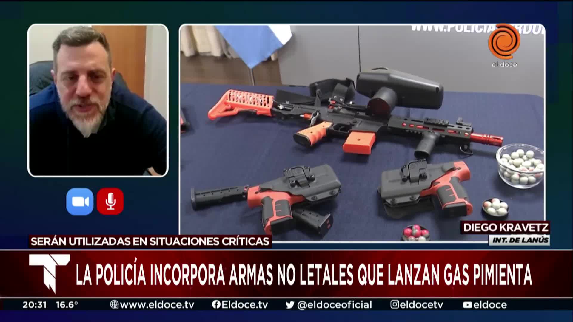 El intendente de Lanús explicó el uso de armas no letales en el municipio