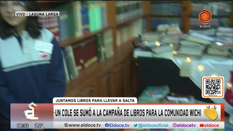 La emoción de los chicos que ayudaron a juntar decenas de libros