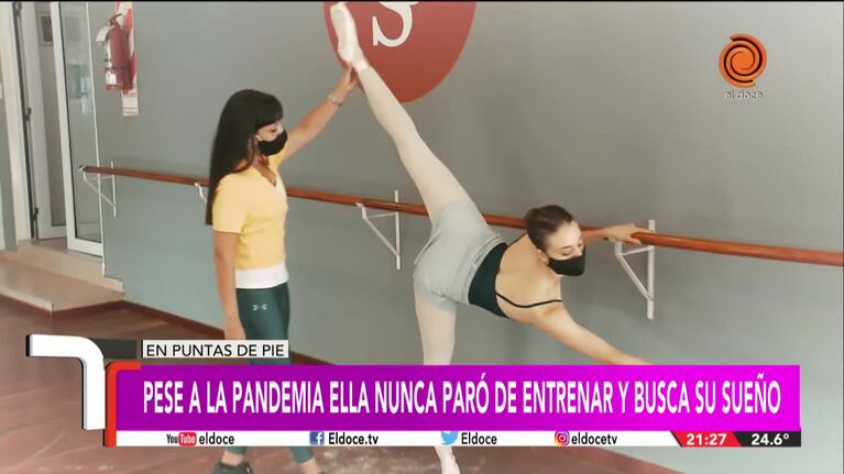 En pandemia practicó ballet en su casa y compite por ir a Suiza