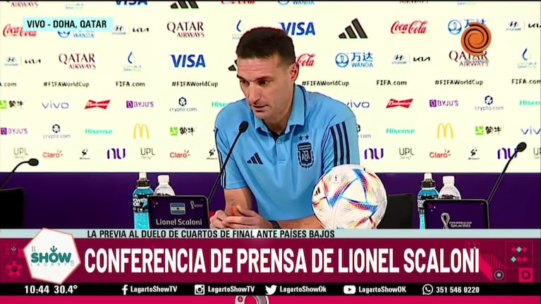 Scaloni se enojó por las preguntas sobre De Paul