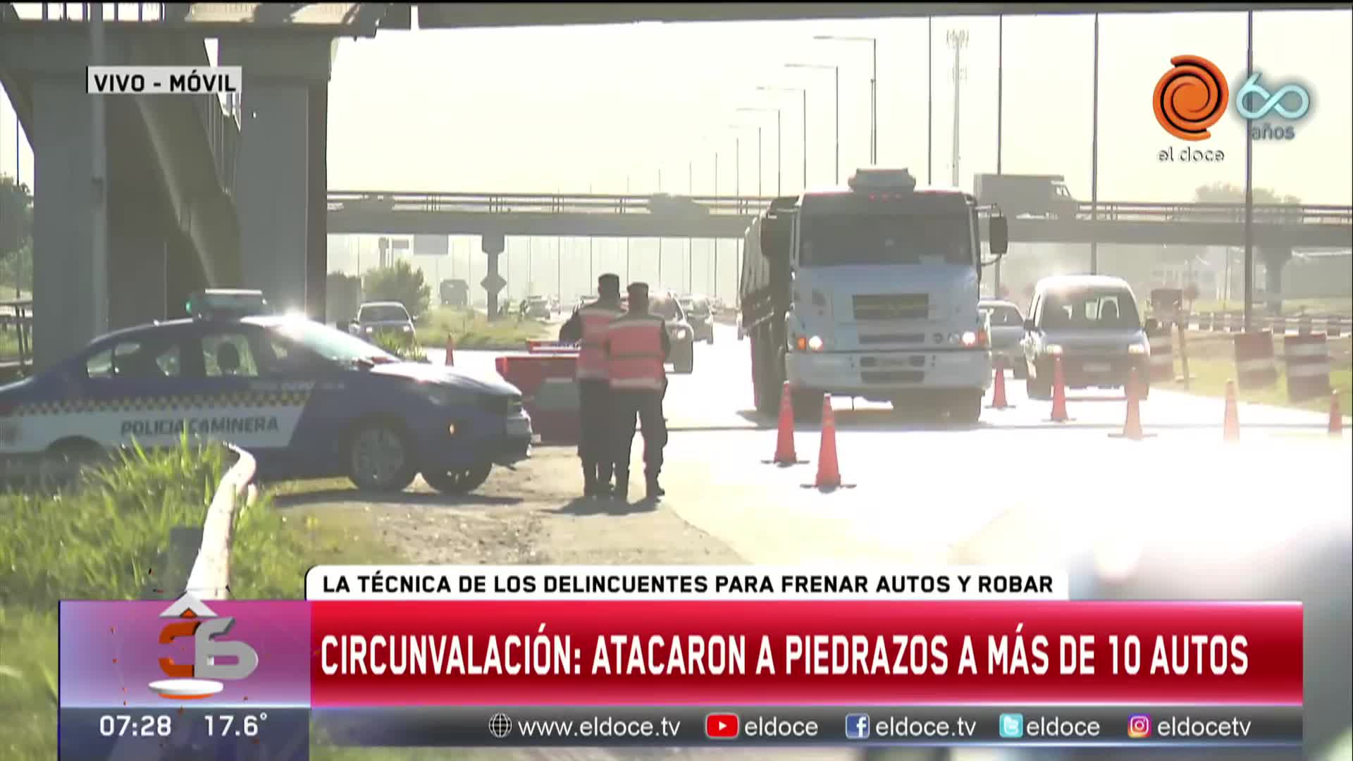 Piedrazos en la Circunvalación: el testimonio de uno de los atacados