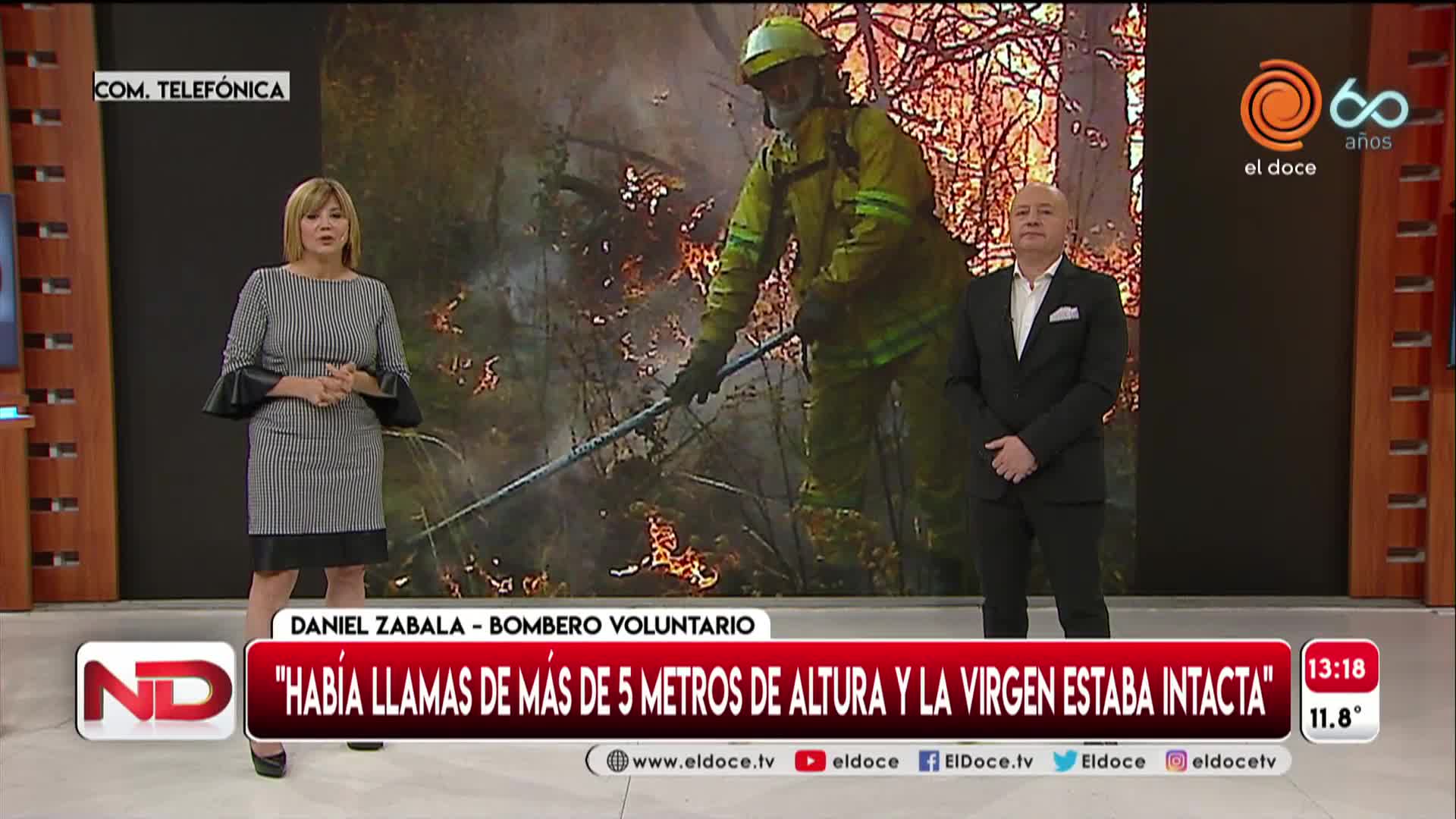 Hallaron una virgen en la zona de los incendios