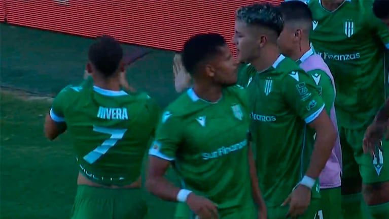 De tiro libre, el gol de Rivera para el 1 a 0 de Banfield sobre Belgrano