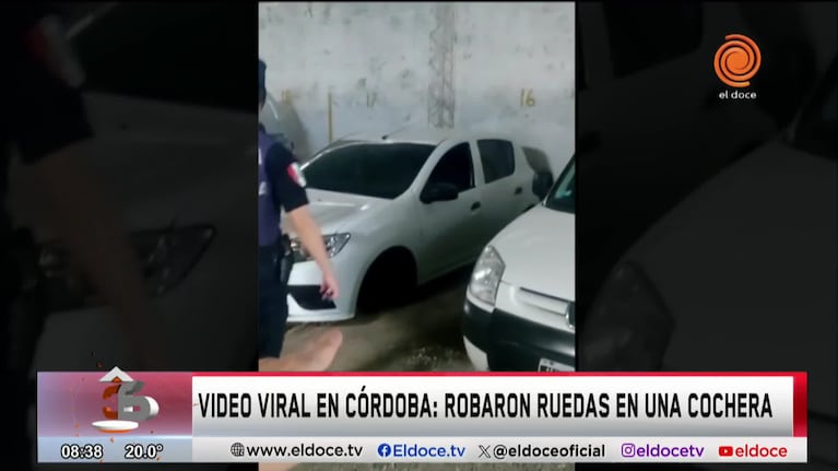 Dejaron sin ruedas a autos de una cochera