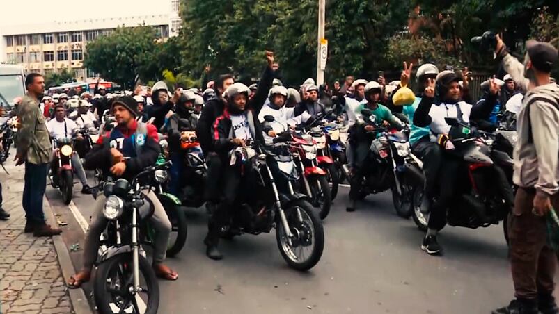 Protesta en las calles de Río de Janeiro