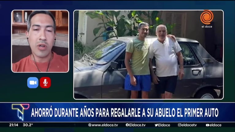 Ahorró y le regaló un auto a su abuelo: la historia del viral que conmueve a todos