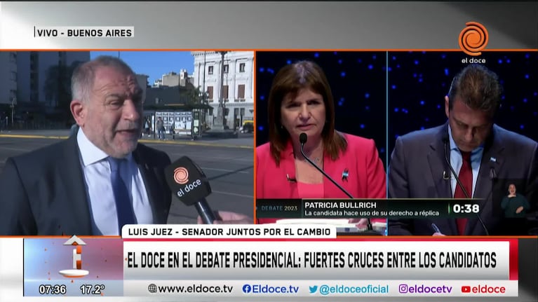 Luis Juez analizó el segundo debate presidencial