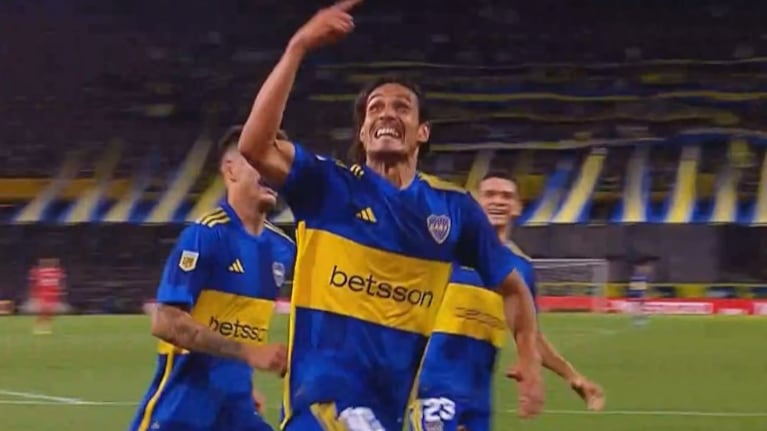 El tercer gol de Cavani y el 3 a 1 de Boca ante Belgrano