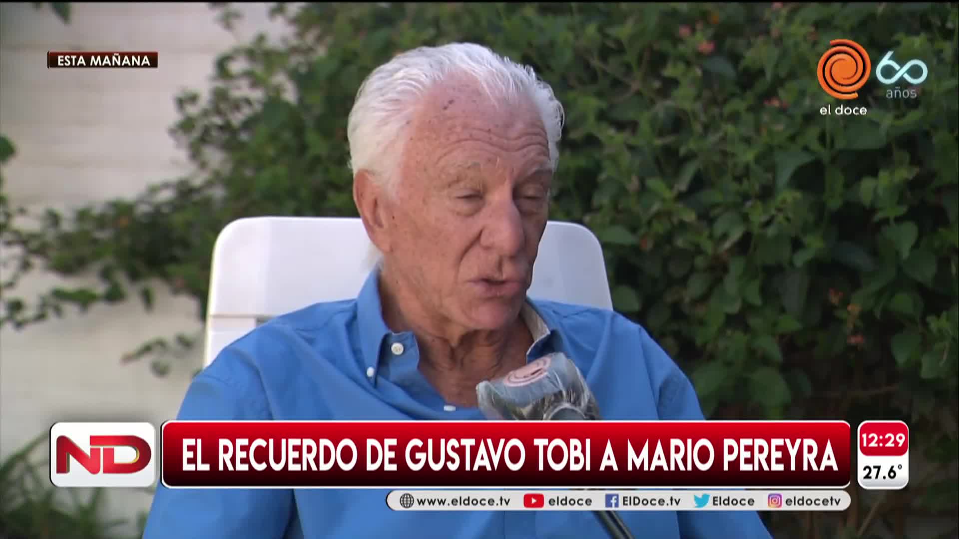 Gustavo Tobi se emocionó al recordar a Mario Pereyra