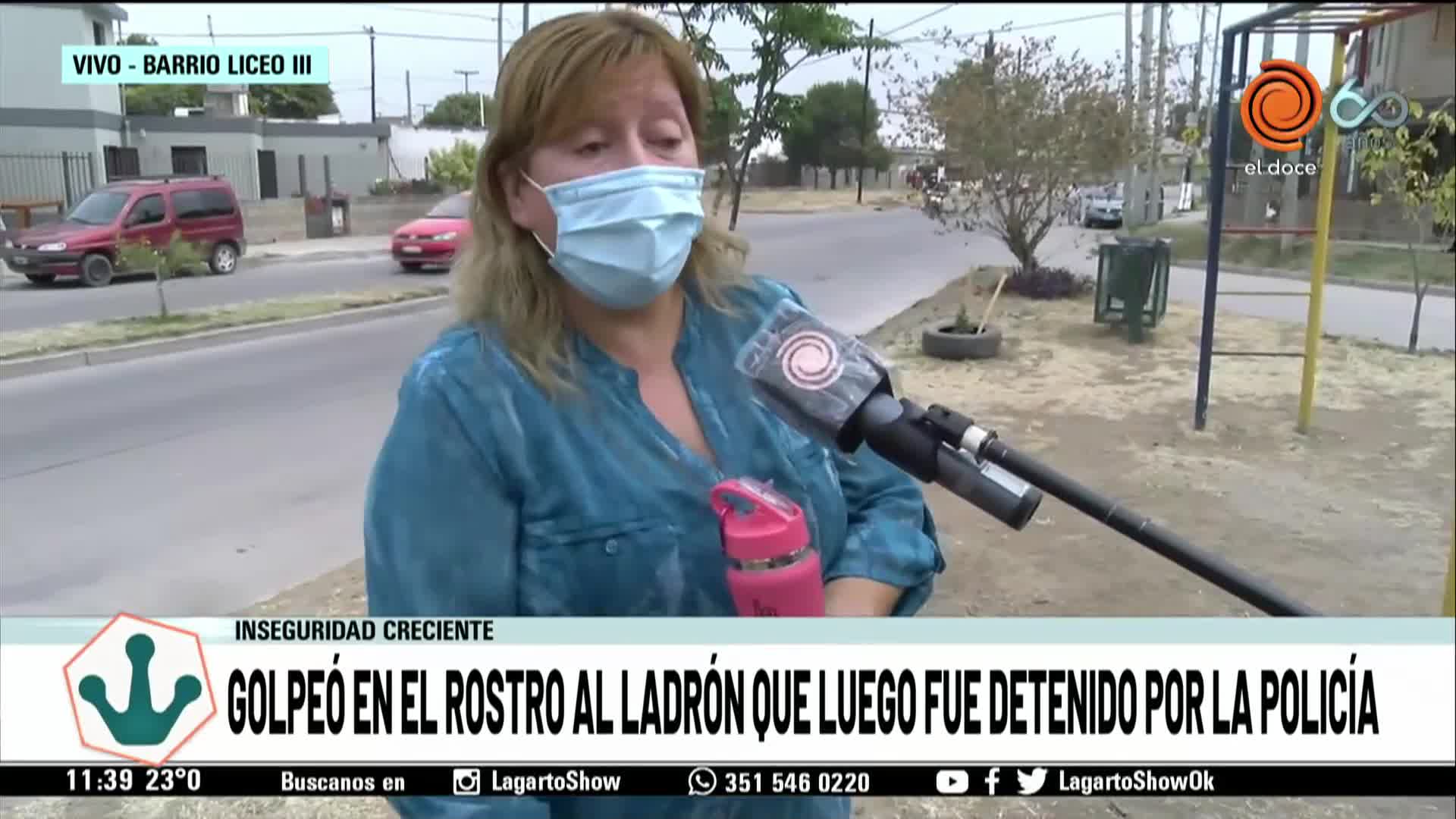 Se defendió con un termo frente al ladrón armado