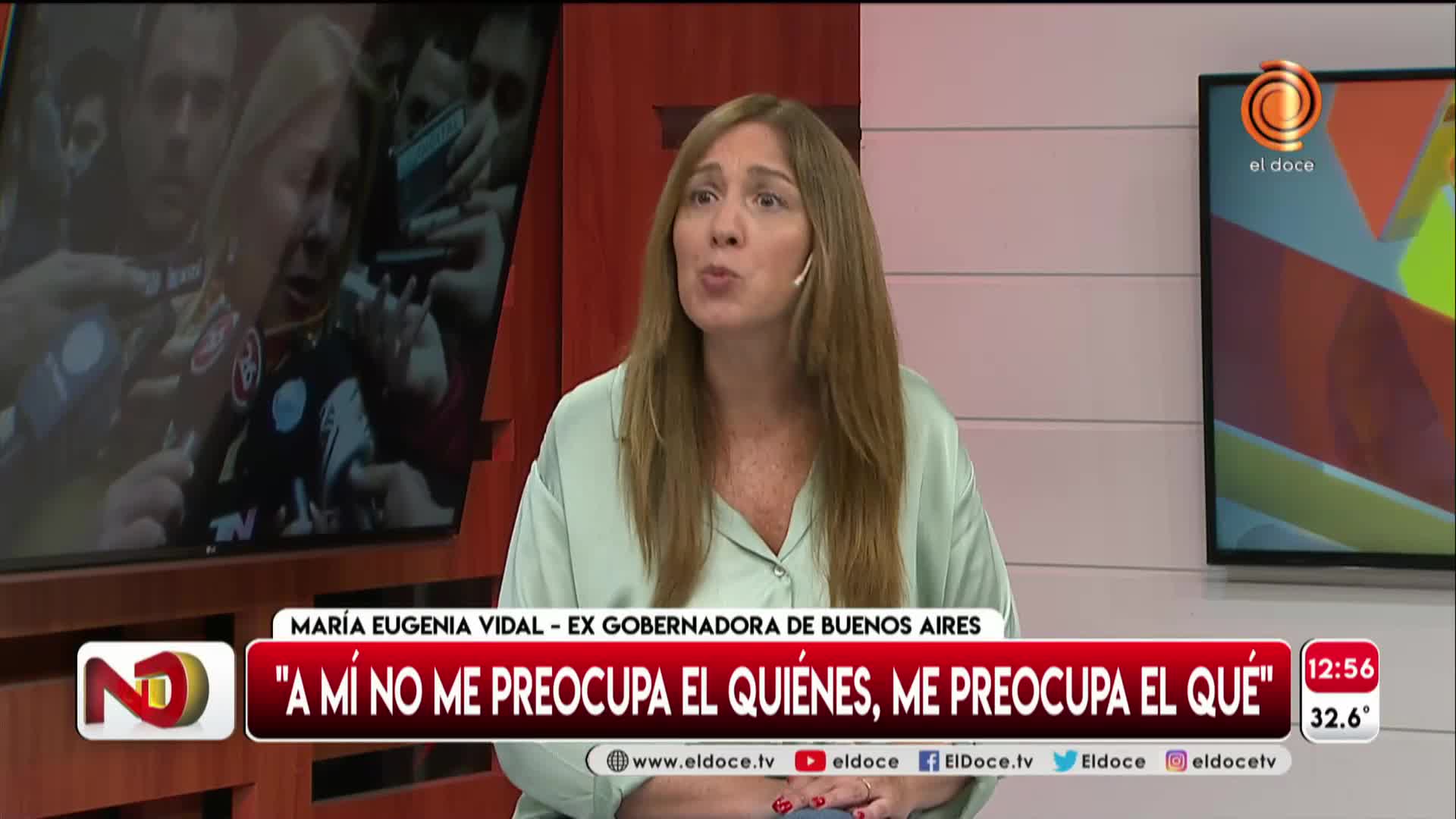 María Eugenia Vidal, mano a mano en Noticiero Doce