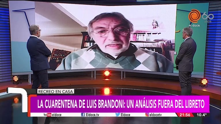 Luis Brandoni analizó la cuarentena en Telenoche